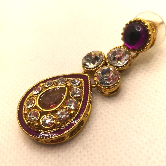 24k gold plated fancy danglers 🔥 - Picture 2 of 4